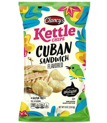 Chips - SINGLE - Clancy Cuban Sandwich Kettle Chips 8oz (226g) x 1 Bag