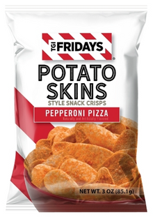 (S6-05) US - Chips - TGI Fridays Pepperoni Pizza Potato Skin 3oz (85g) x 6 bags (chips bags may be deflated during shipping)