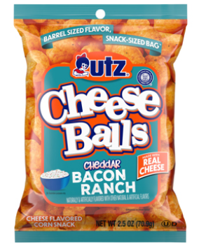 (S6-12) Chips - Utz - Cheese Balls - Bacon Ranch 2.5oz (70.9g) x 5 Units