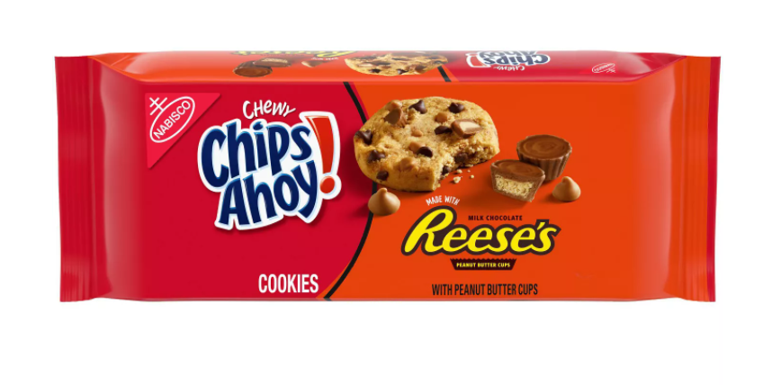 (S6-06) Us - CHIPS AHOY - Chewy Choco Chip With Reese PB Cups - 9.5 oz (270g) x 12 units