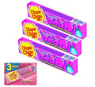 Chupa Chups Babol Gum - Tutti Frutti 3 Pack x 24 bags