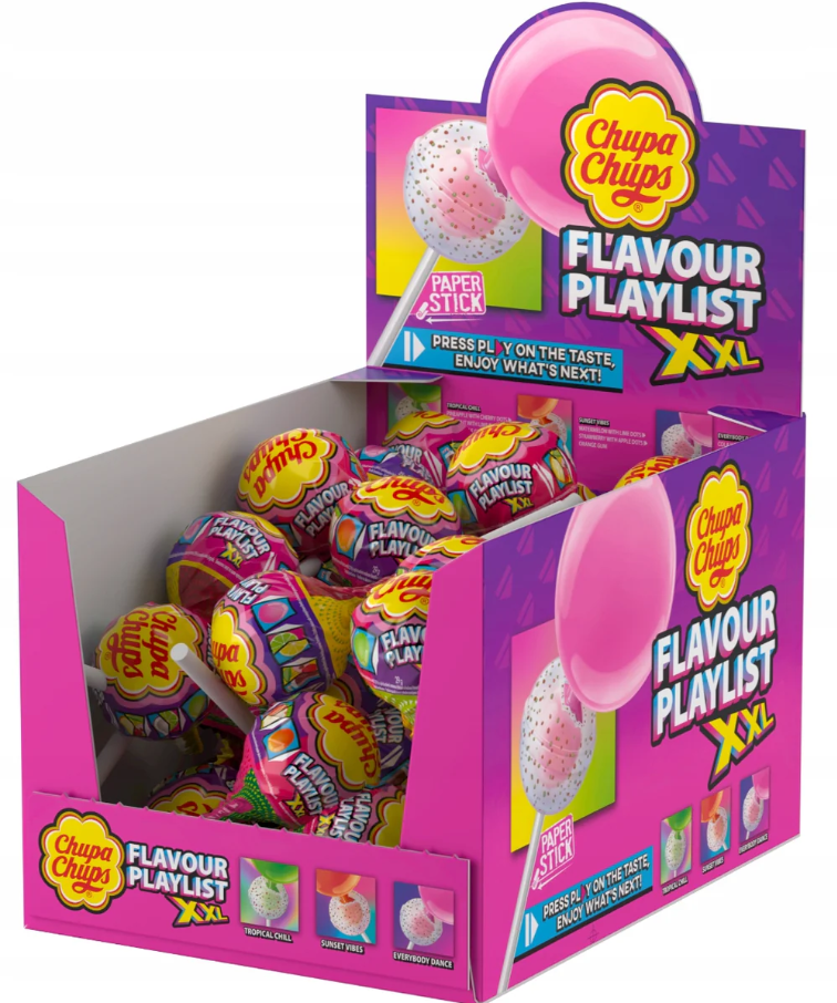 (S6-07) Chupa Chups XXL Flavour Playlist 29g x 25units