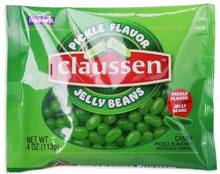 (S1-02) Single - CLAUSSEN PICKLE FLAVOR JELLY BEANS 4OZ (113G) X 1 UNIT