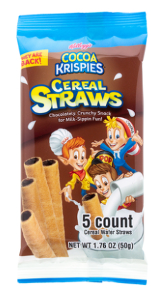 (S6-09) Cocoa Krispies - Cereal Straws 5ct Sleeves 50g x 26 units