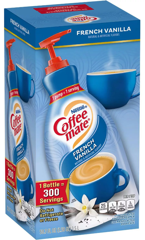(S5-07) NESTLE COFFEE-MATE French Vanilla - liquid pump bottle 1.5L x 1 unit