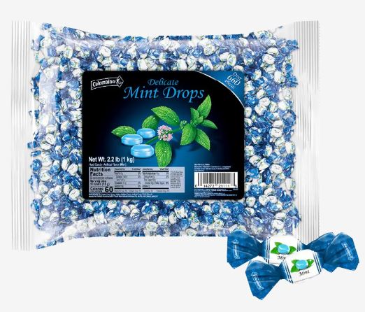 (S3-03) COLOMBIA - Bulk - Colombina Mint Drops 2.2 Lb x 1 Bag