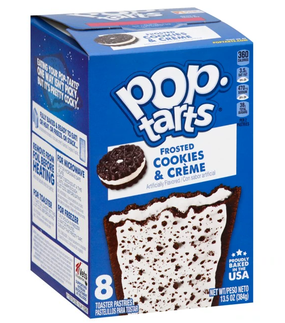 Cool - Pop Tarts - Cookies & Creme (8 Toasters) 13.50oz (384g) x 1 Box (Boxes with minor damage due to shipping)