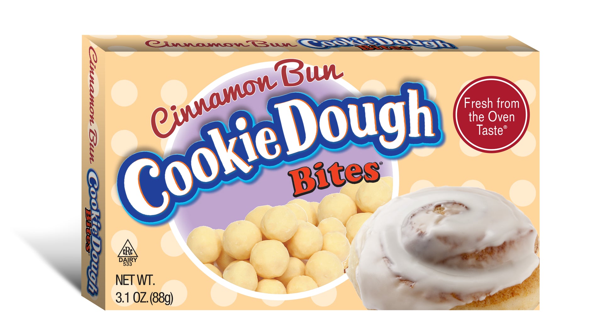 3 Units x Bundle - Theater Box Cookie Dough Cinnamon Bun Bites 3.1 oz