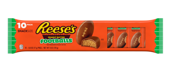 Cool - CASE - Reese Peanut Butter - Footballs - 10PK Snack Size 6oz x 24 units
