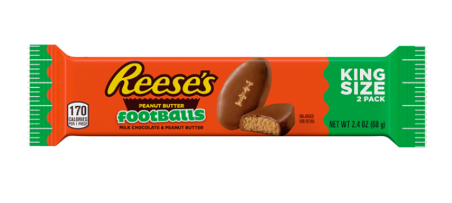 (S2-01) Reese Peanut Butter - Footballs - King Size 2.4oz(68g) x 24 units