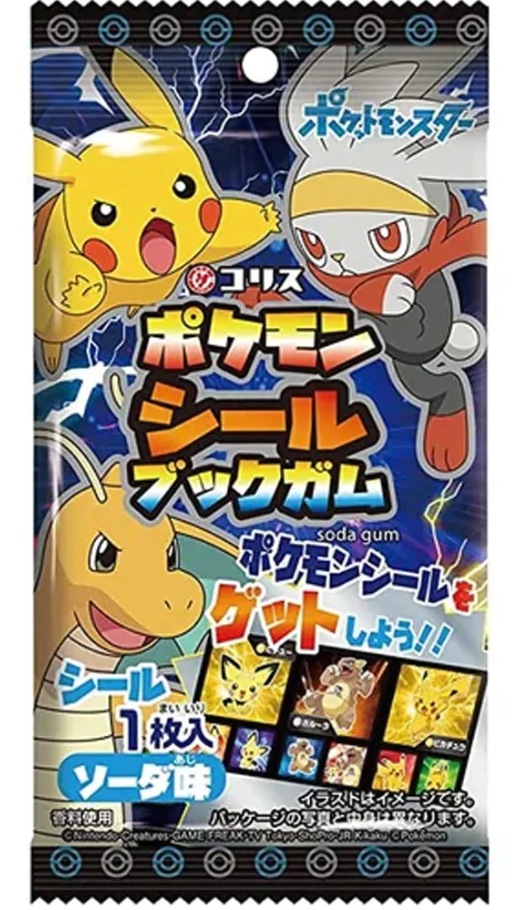 (S6-14) Coris Pokémon Seal Book Soda Gum 22g x 15 Units