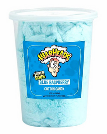 SINGLE - Cotton Candy - Warheads Tub - Blue Raspberry 1.75oz (49g) x 1 unit