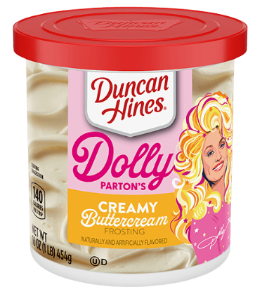 (S1-02) SINGLE - Duncan Hines - Dolly Parton - FROSTING - CREAMY Buttercream 16oz (454g) x 1 unit