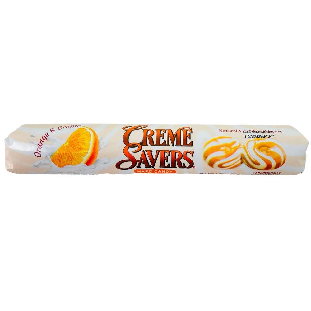 (S1-06) Box - GREECE - Creme Savers - Orange & Creme - ROLLs 13pcs x 24 units