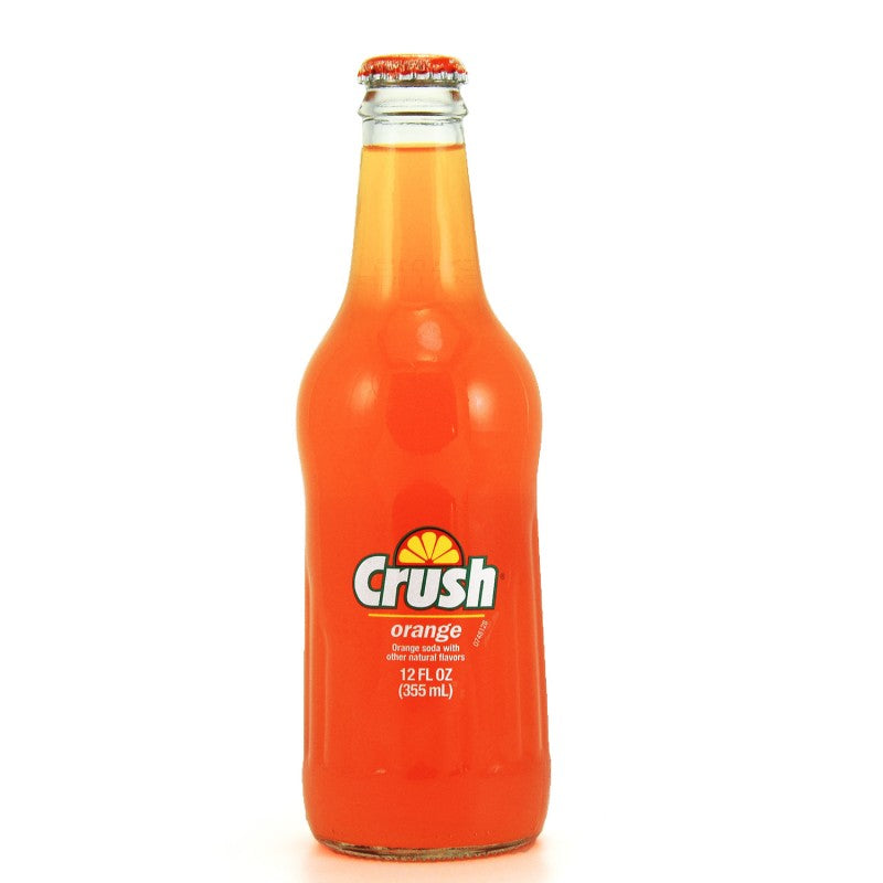 Beverage Crush - Orange - Retro Glass Bottle 355 ml x 24 (*Freight Extra*) (Only shipped by Pallet, min $1500 entire order) (Buyer is responsible if drinks may leak during shipping and weather)