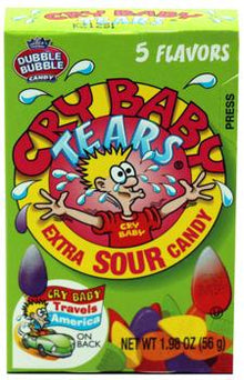 (S1-06) US - Cry Baby Tears Extra Sour 5 Flavor Candy 1.98oz x 24 Units