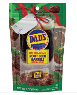 XMAS - 6 Units x Dad's Root Beer Barrels Holiday Candy with Display Case