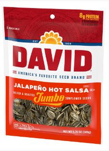 (S6-04) Box - Us - DAVID  Jumbo Sunflower Seeds - Jalapeno 5.25 oz (149g) x 12 Units - SugarMarket.ca