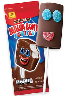 (S2-04)  US - DE LA ROSA MALVABONY - CHOCOLATE MARSHMALLOW POP 1.58oz (44.79g) x 10 units