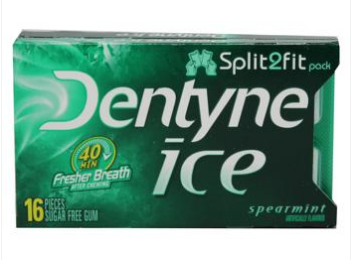 (S1-06) Dentyne Ice Split 2 Fit Spearmint (16 PCS) X 9 Units