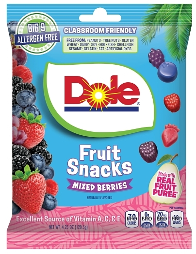 (S7-09) Dole - Mixed Berres Fruit Snacks Peg 4.25oz (120.5g) x 12 Units