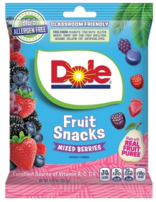 (S7-09) Dole - Mixed Berres Fruit Snacks Peg 4.25oz (120.5g) x 12 Units
