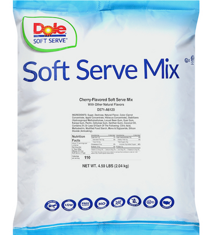 (S5-08) Dole - Soft Serve Mix - Cherry 4.5lb (2.04 Kg) x 1 Bag