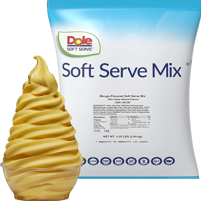 (S5-08) Dole - Soft Serve Mix - Mango 4.5lb (2.04 Kg) x 1 Bag