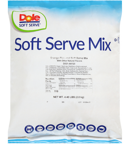 (S5-08) Dole - Soft Serve Mix - Orange 4.4lb (2 Kg) x 1 Bag