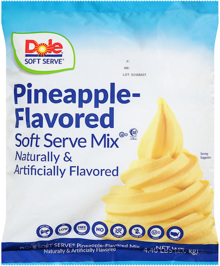 (S5-08) Dole - Soft Serve Mix - Pineapple 4.4lb (2 Kg) x 1 Bag