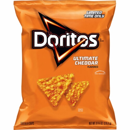 SINGLE - CHIPS - Doritos Ultimate Cheddar 9.25oz (262g) x 1 Bag (chips bags may be deflated during shipping)