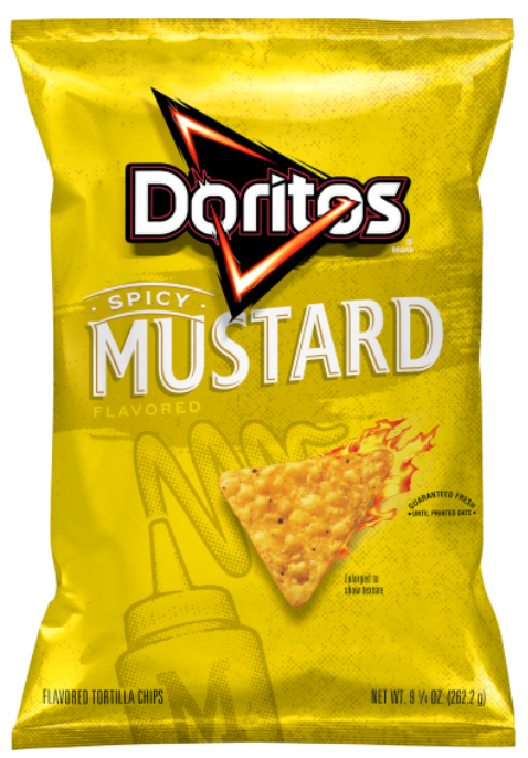 SINGLE - CHIPS - Doritos Spice Mustard 9.25oz (262g) x 1 Bag (chips bags may be deflated during shipping)