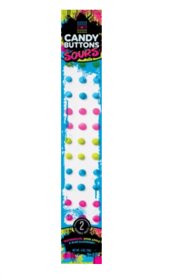 (S1-05) US- Doscher Candy House Candy Buttons - Sour - Standard Size x 24 units