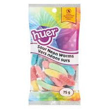 (S3-04) Box - Huer - PEG 75g Bag - Neon Worms - Sour x 12 units