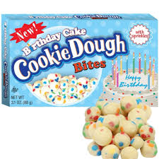 (S2-08) Box - US - Theater Box Cookie Dough - Birthday Cake Bites 3.1oz (87.88g) (x12 units)