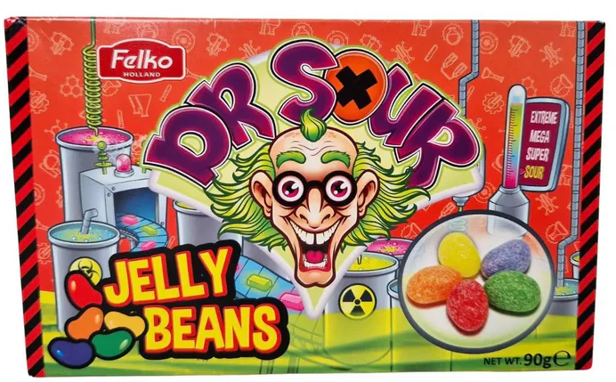 (S6-14) Theater Box - Dr Sour Jelly Bean 90g x 12 Units