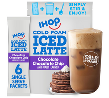 (S2-01) DRINK MIX - IHOP COLD FOAM ICED LATTE - CHOCOLATE CHIP (6 PACKETS) X 1 BOX