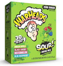 (S5-01) US - Drink Mix - Sugar Free - Warhead Variety Pack - Sour (30 pack) 4.76oz (135g) x 1 Box