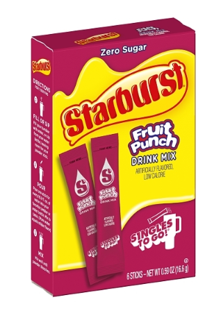 (S5-01) US - Drink Mix - Starburst - Fruit Punch (6 Pack) x 12 units