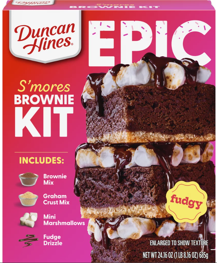 (S1-02) SINGLE - Duncan Hines Epic - S'mores Brownie Kit 24.16oz (685g) x 1 unit
