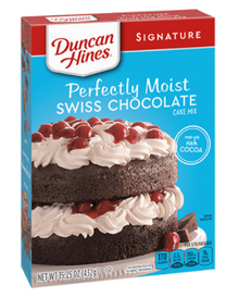 SINGLE - Duncan Hines - Swiss Chocolate Cake Mix 15.25oz x 1 unit
