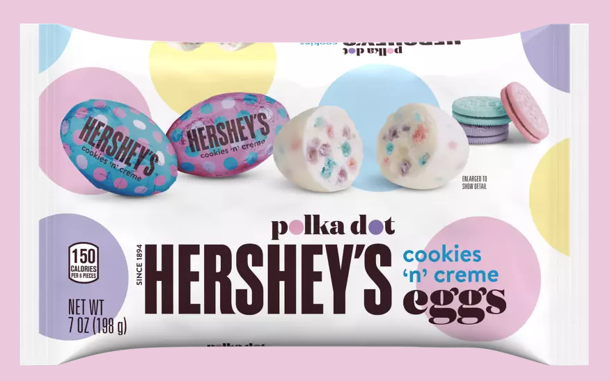 Single - Easter - Hershey Polka Dot Cookies n Crème Eggs 7oz (198g) x 1 bag