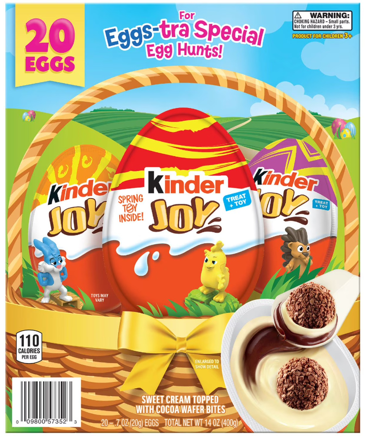 (S1-06) Kinder Joy Chocolate Surprise Golden Egg 0.7oz (20g) x 20 Eggs