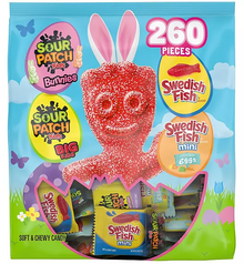 (S4-03) US - EASTER- Sour Patch Kids & Swedish Fish-Easter Gummy Candy Variety Pack 5lb(2.37kg), 260 pcs x 1 Unit