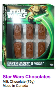 STAR WAR Chocolate Figuares - 6 pcs (75g) x 12 bags (Start Ship Out: Feb 11, 2016)