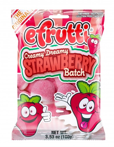 (S6-09) Spain - eFrutti Creamy Dreamy Strawberries Peg Bag - 3.5oz (100g) x 12 units