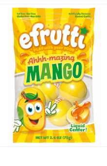 (S6-09) efrutti Ahhh-Mazing Mango Peg Bag - 2.6oz (74g) x 12 Units