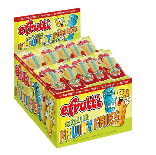 (S1-04) eFrutti Gummi Fruity Fries - Sour (wrapped) 0.55oz(15.5g) x 48 units