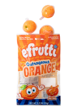(S6-09) efrutti Outrageous Orange Peg Bag - 2.6oz (74g) x 12 Units