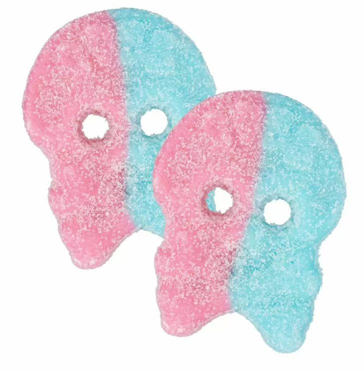 (S6-10) EUROPE - BULK - Bubs SKULLS - Dizzy BUbblegum x 2.6KG (Made in Sweden)